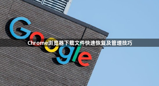 Chrome浏览器下载文件快速恢复及管理技巧1