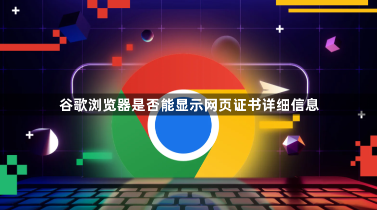 谷歌浏览器是否能显示网页证书详细信息1
