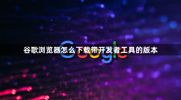 谷歌浏览器怎么下载带开发者工具的版本1