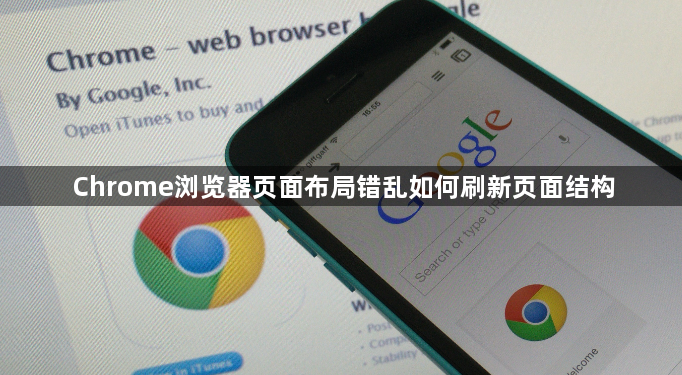 Chrome浏览器页面布局错乱如何刷新页面结构1