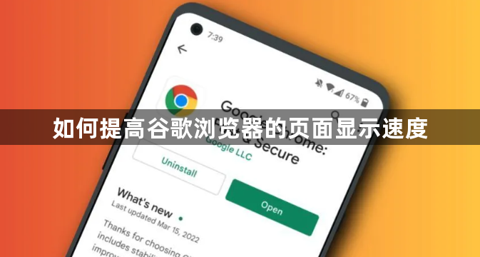 如何提高谷歌浏览器的页面显示速度1